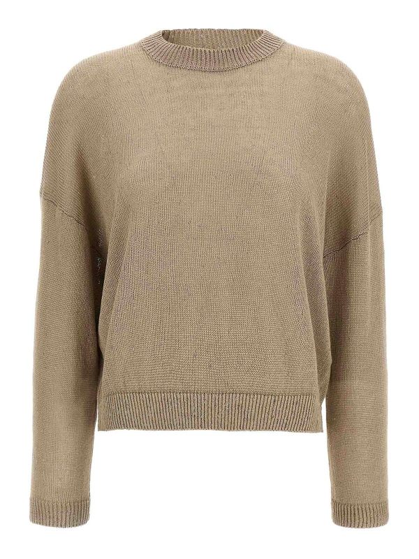 Brunello Cucinelli Pull Col Rond - Beige