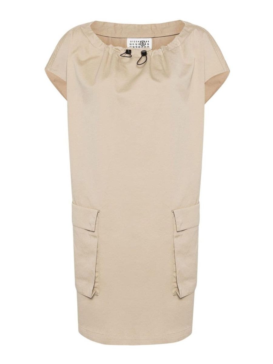 MM6 Maison Margiela Robe Courte - Beige