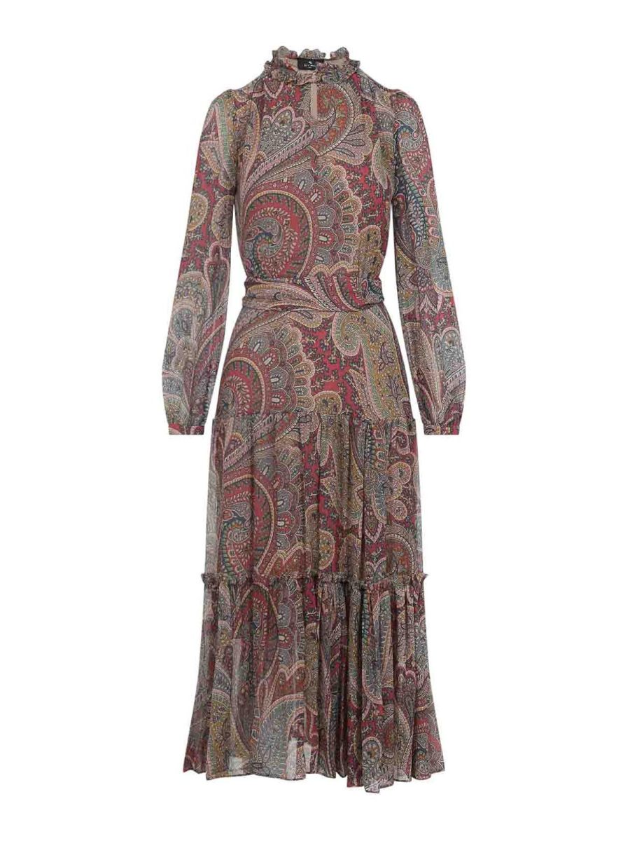 Etro Maxi Robe - Rouge Brun