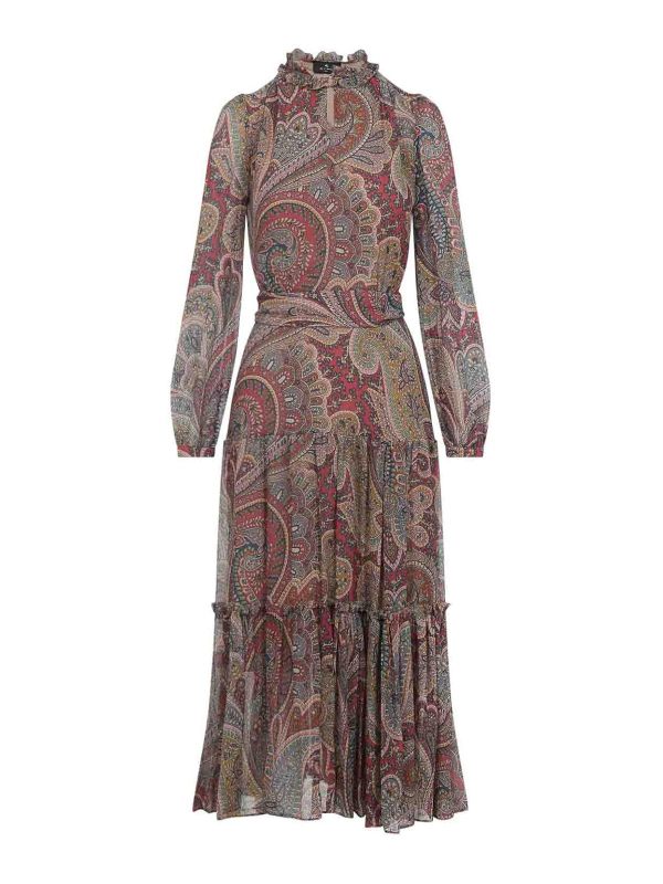 Etro Maxi Robe - Rouge Brun