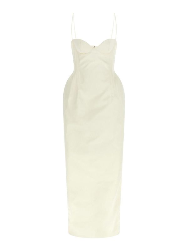 Magda Butrym Robe Au Genou - Blanc