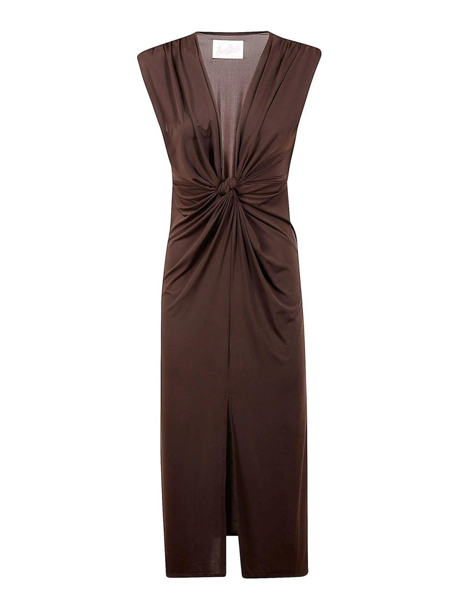 Mc2 Saint Barth Robe Au Genou - Marron