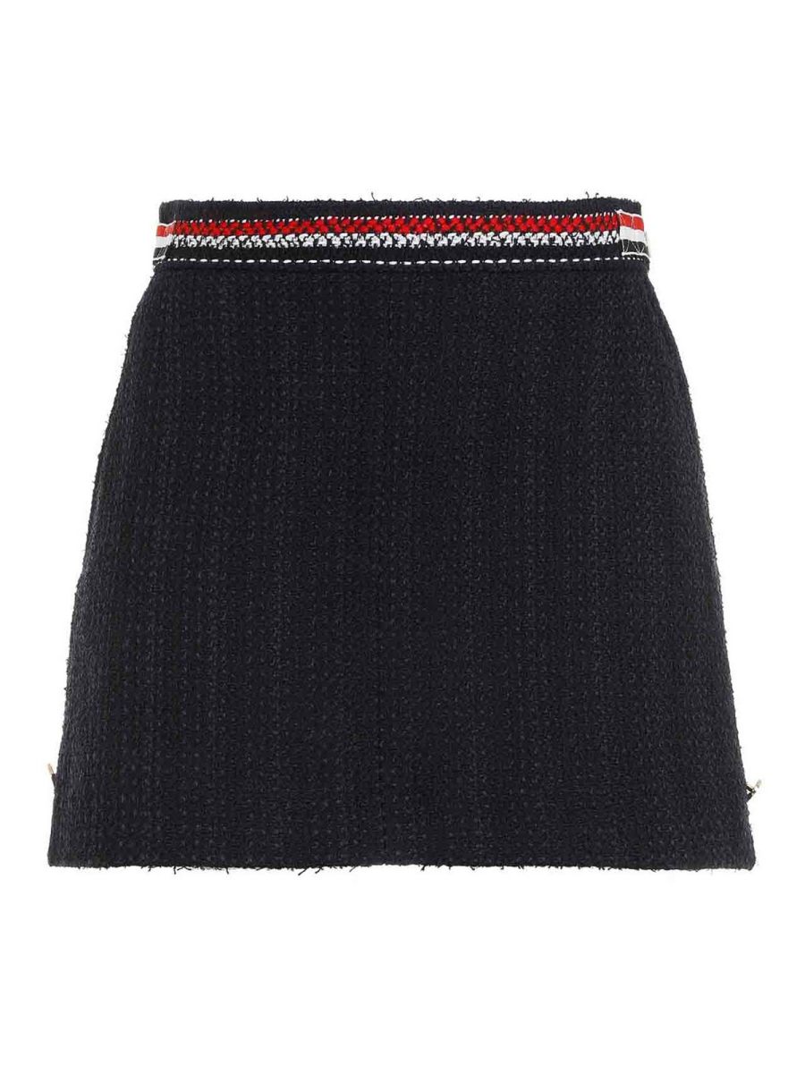 Thom Browne Jupe Midi - Bleu Foncé