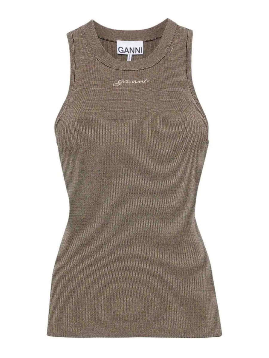 Ganni Top - Beige