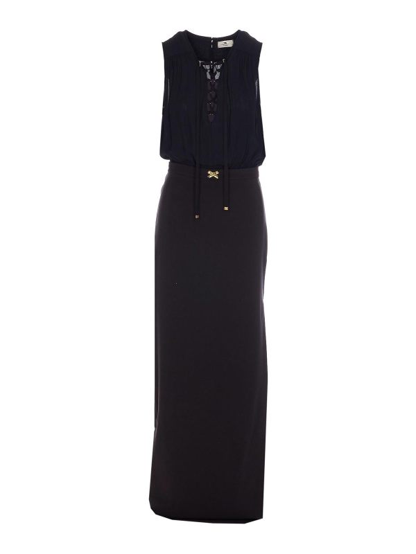 Elisabetta Franchi Robe Au Genou - Noir