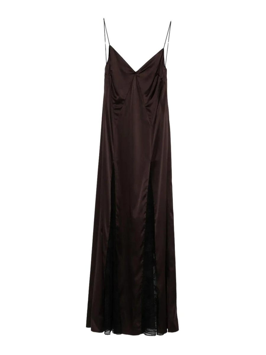 Staud Robe De Soirée - Marron Foncé