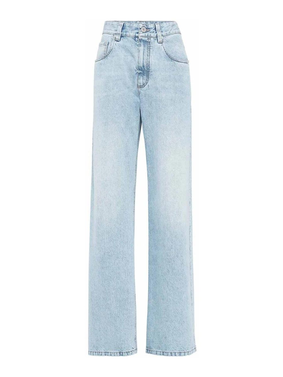 Brunello Cucinelli Jean Droit - Bleu