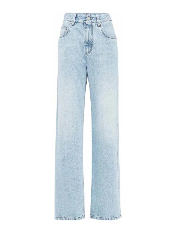 Brunello Cucinelli Jean Droit - Bleu