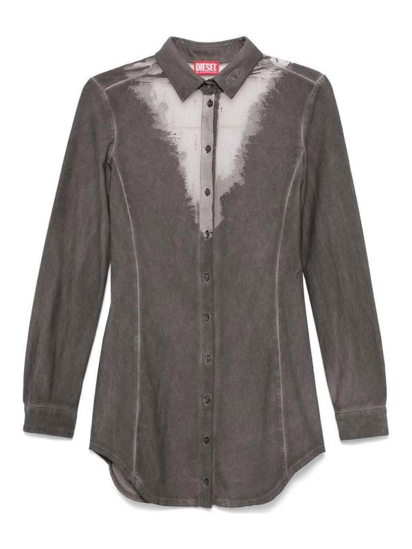 Diesel Robe Courte - Gris