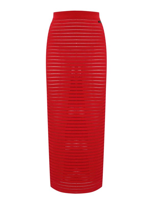 Elisabetta Franchi Jupe Midi - Rouge