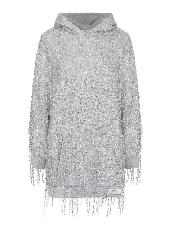 Elisabetta Franchi Robe Au Genou - Gris
