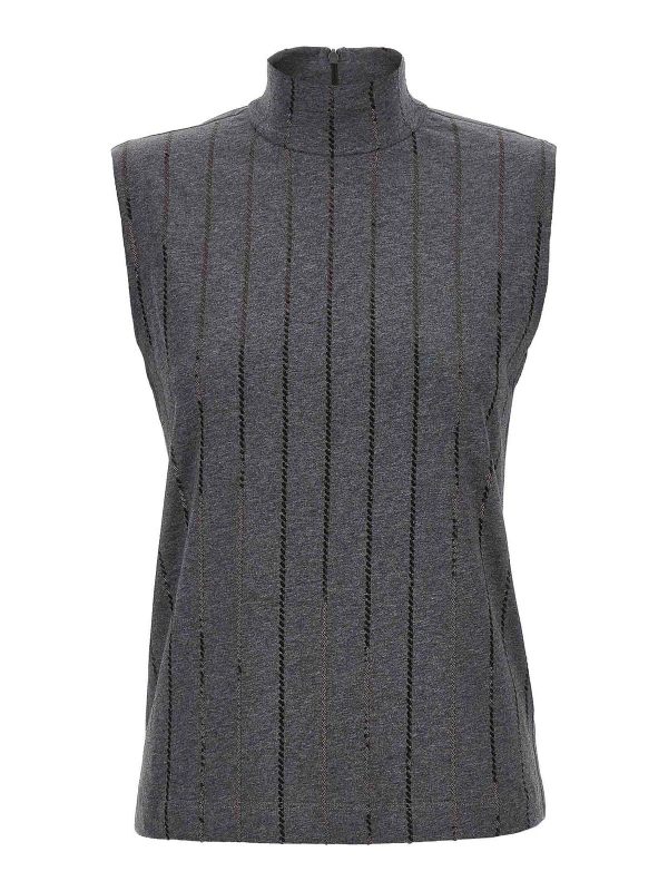 Brunello Cucinelli Top - Gris
