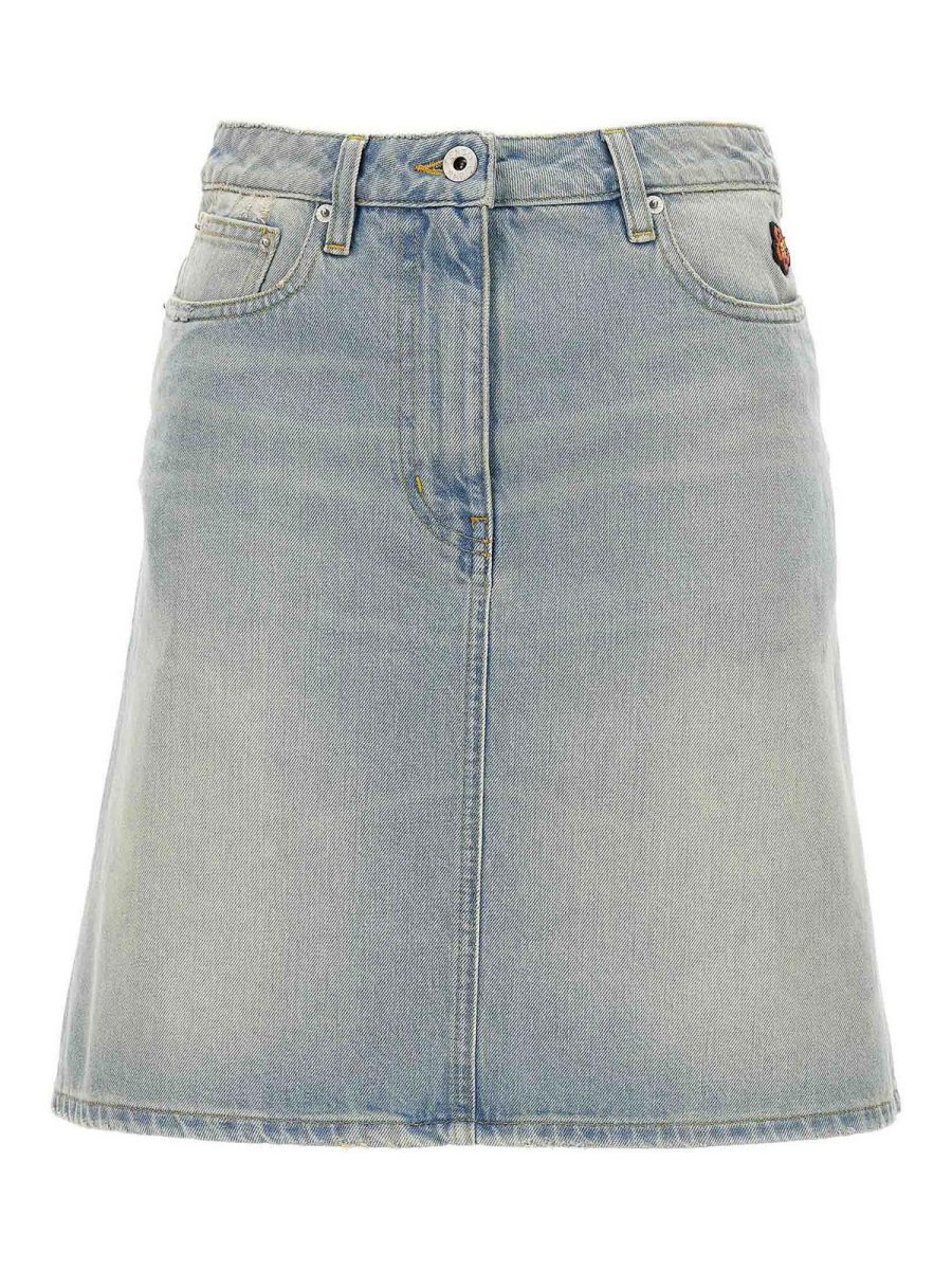 Kenzo Jupe Midi - Bleu Clair