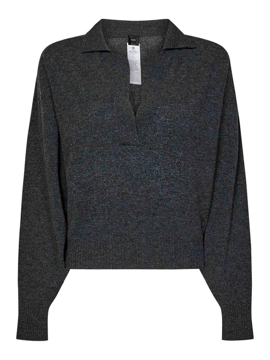 Pinko Pull À Col V - Gris