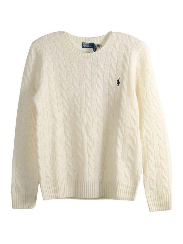 Polo Ralph Lauren Pull Col Rond - Crème