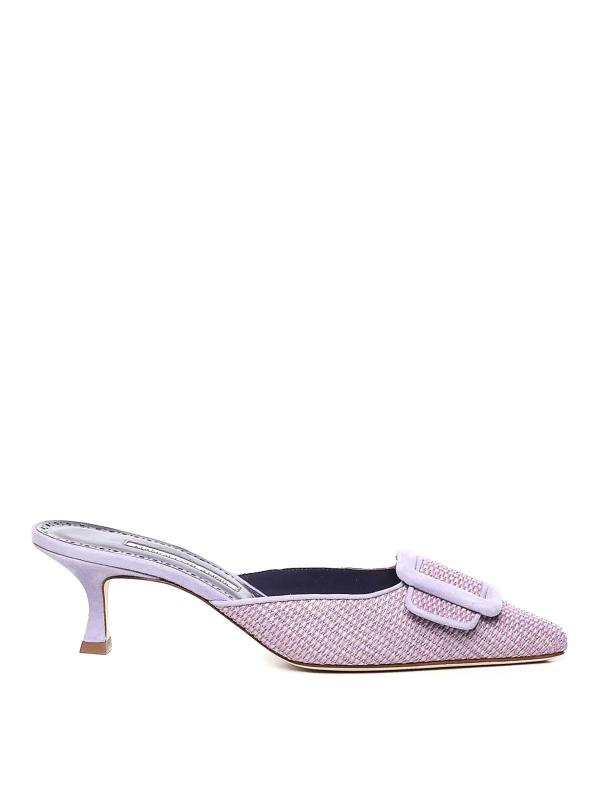 Manolo Blahnik Mules - Violet
