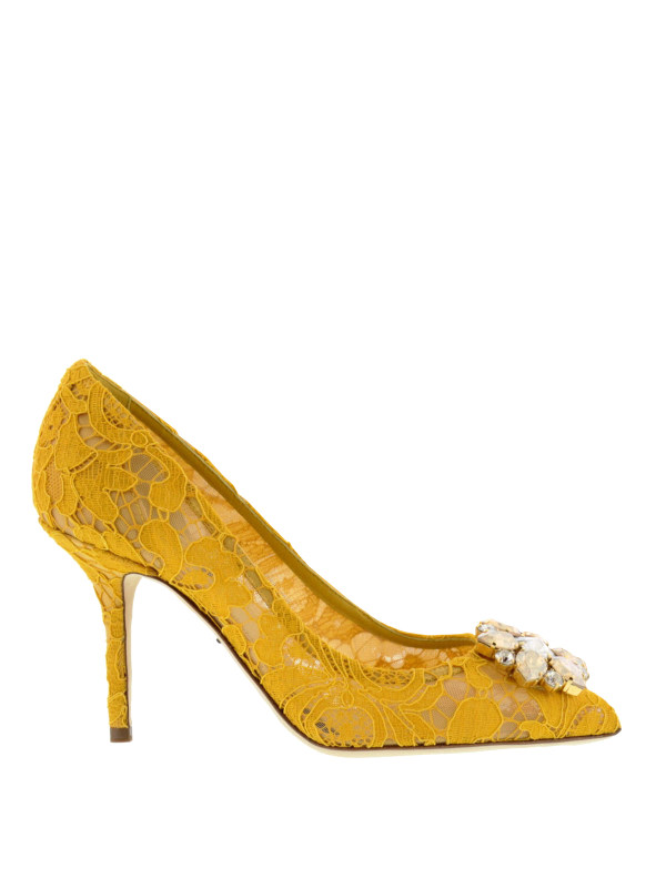 Dolce & Gabbana Chaussures À Talon Jaune