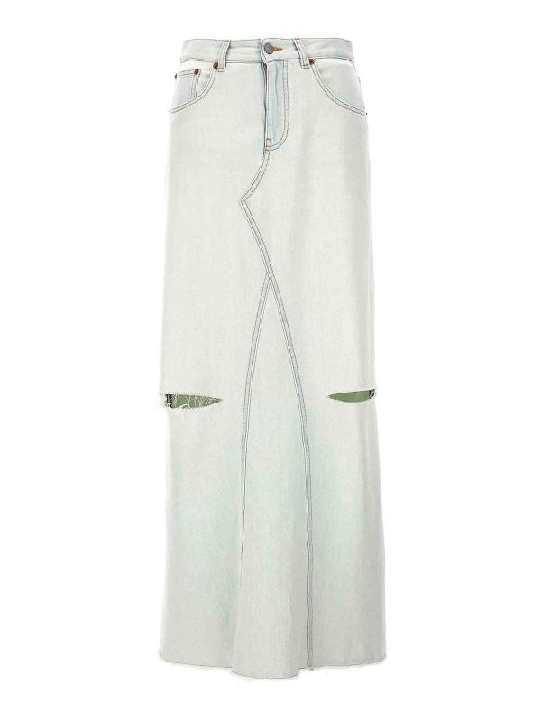 MM6 Maison Margiela Jupe Longue - Bleu Clair
