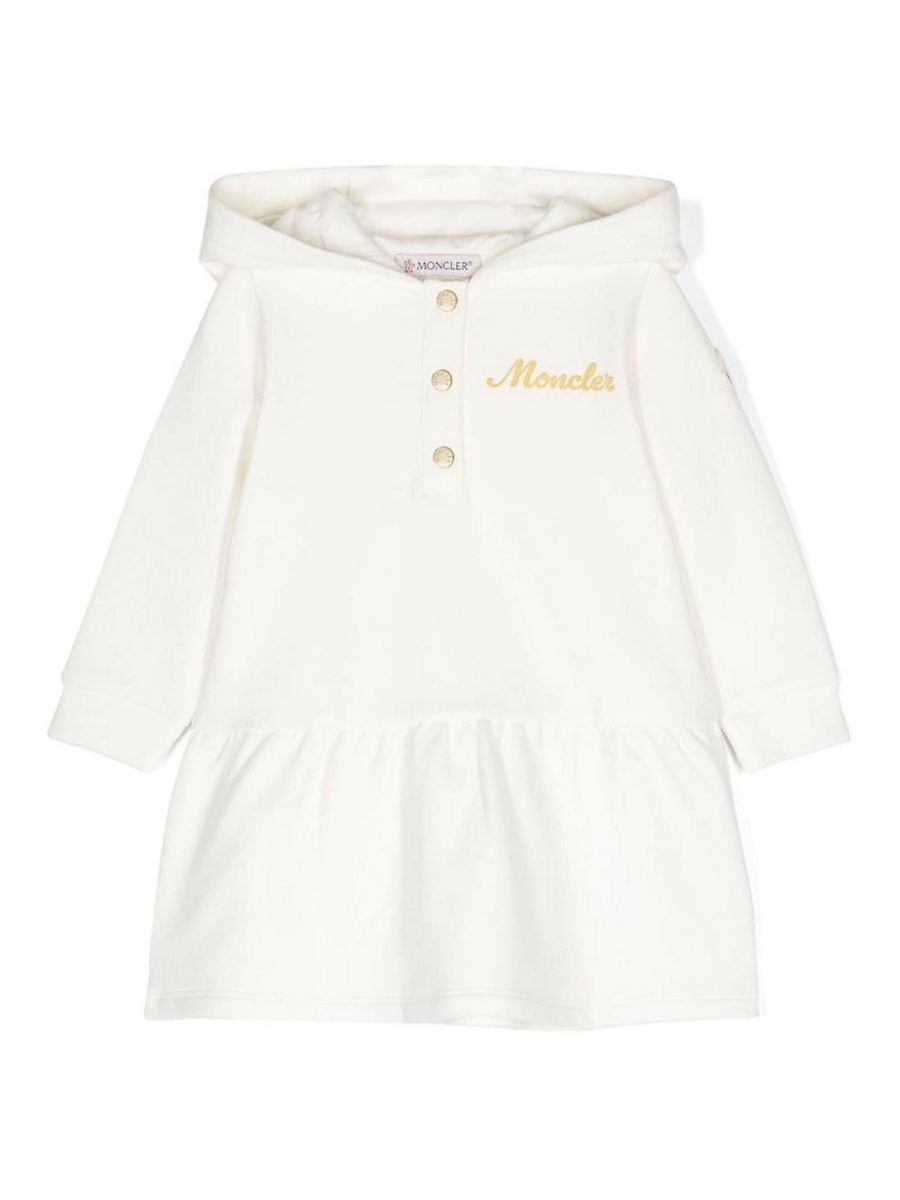 Moncler Jr Robe Au Genou - Blanc