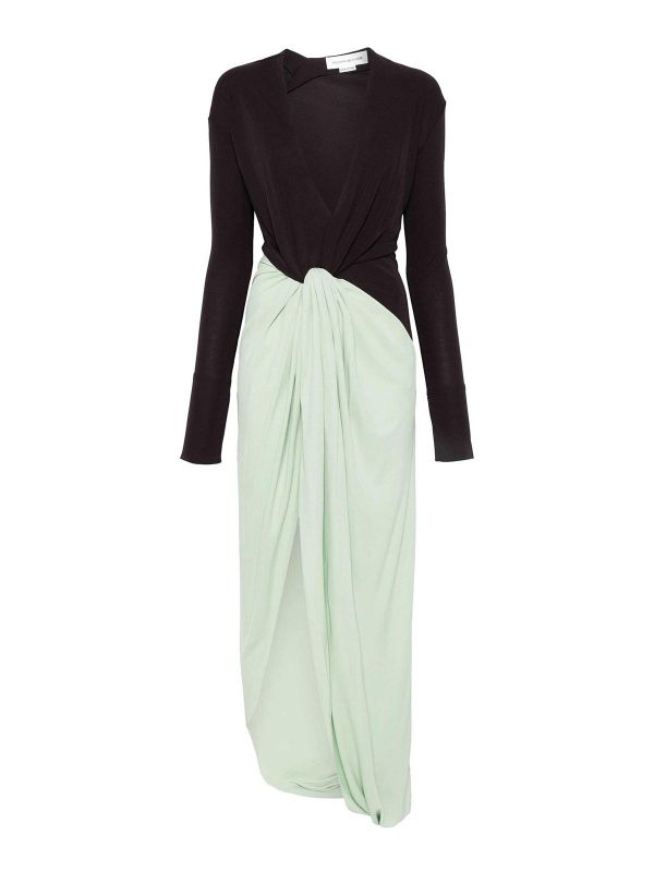 Victoria Beckham Maxi Robe - Marron Foncé