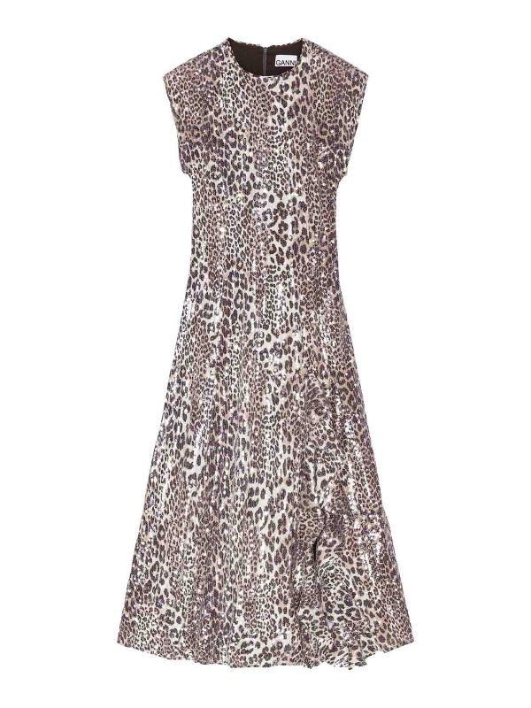 Ganni Robe Au Genou - Multicolore