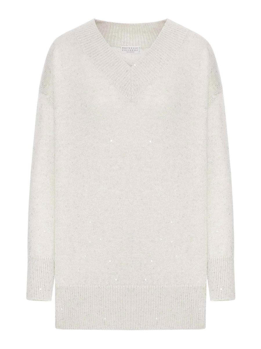 Brunello Cucinelli Pull Col Rond - Couleur Chair