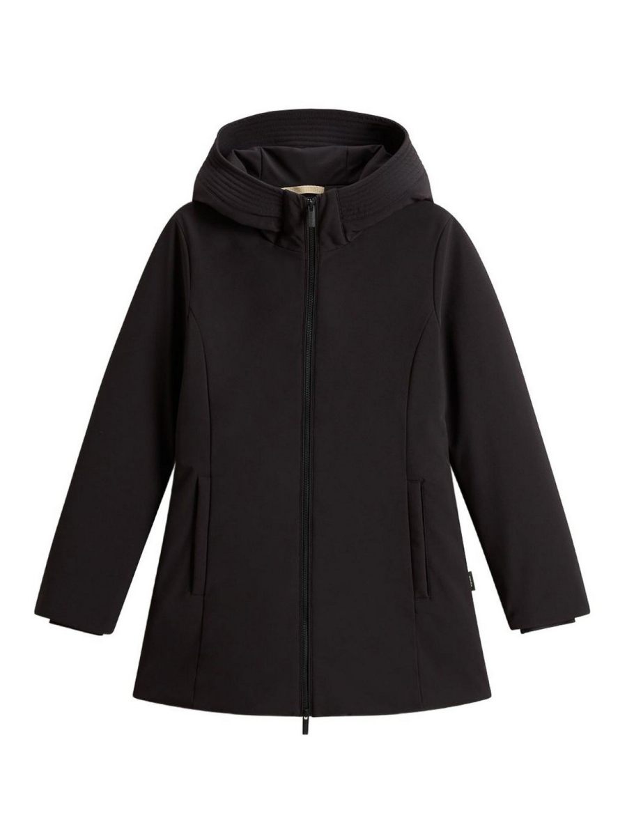 Woolrich Manteau Au Genou - Noir