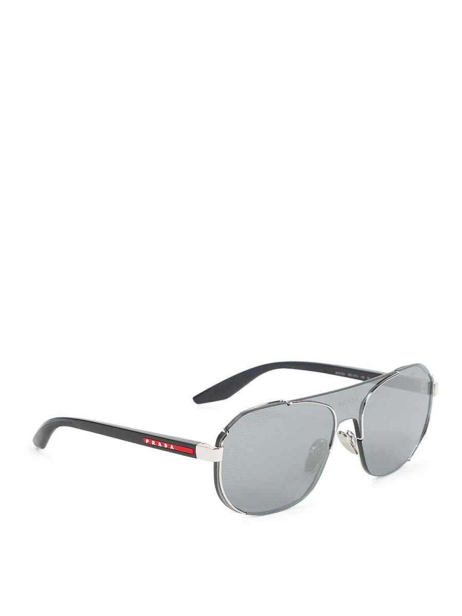 Prada Linea Rossa Lunettes De Soleil - Noir