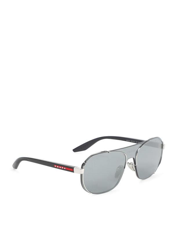 Prada Linea Rossa Lunettes De Soleil - Noir