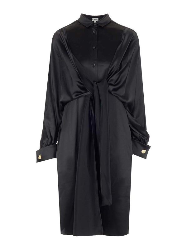 Loewe Robe Au Genou - Noir