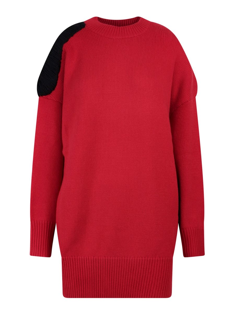 Krizia Pull Col Rond - Rouge