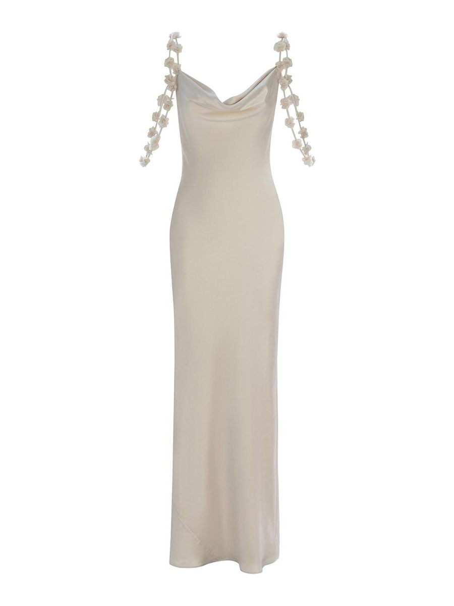 Self Portrait Maxi Robe - Argent