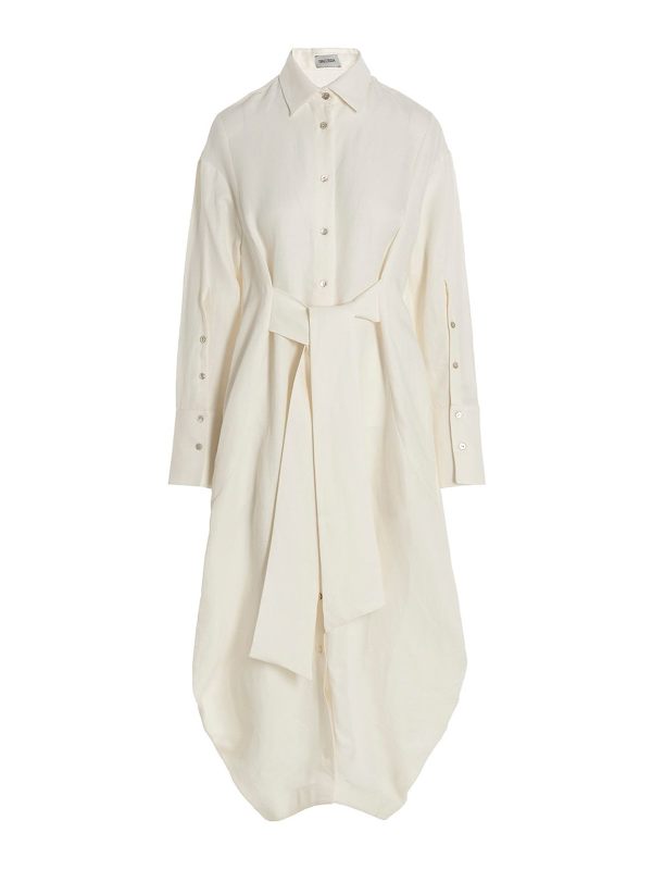 Balossa Robe Au Genou - Blanc
