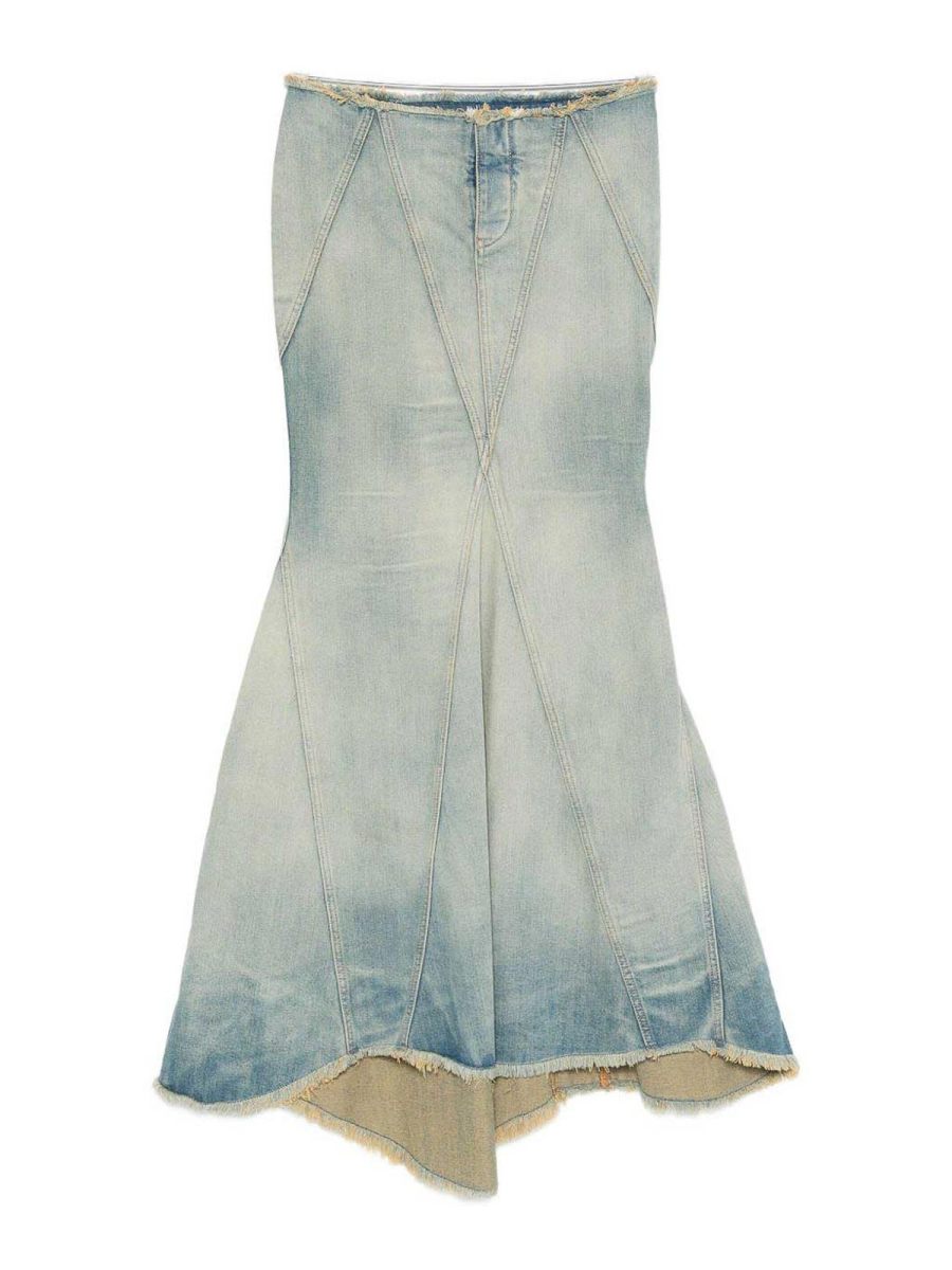 Off-White Jupe Midi - Bleu