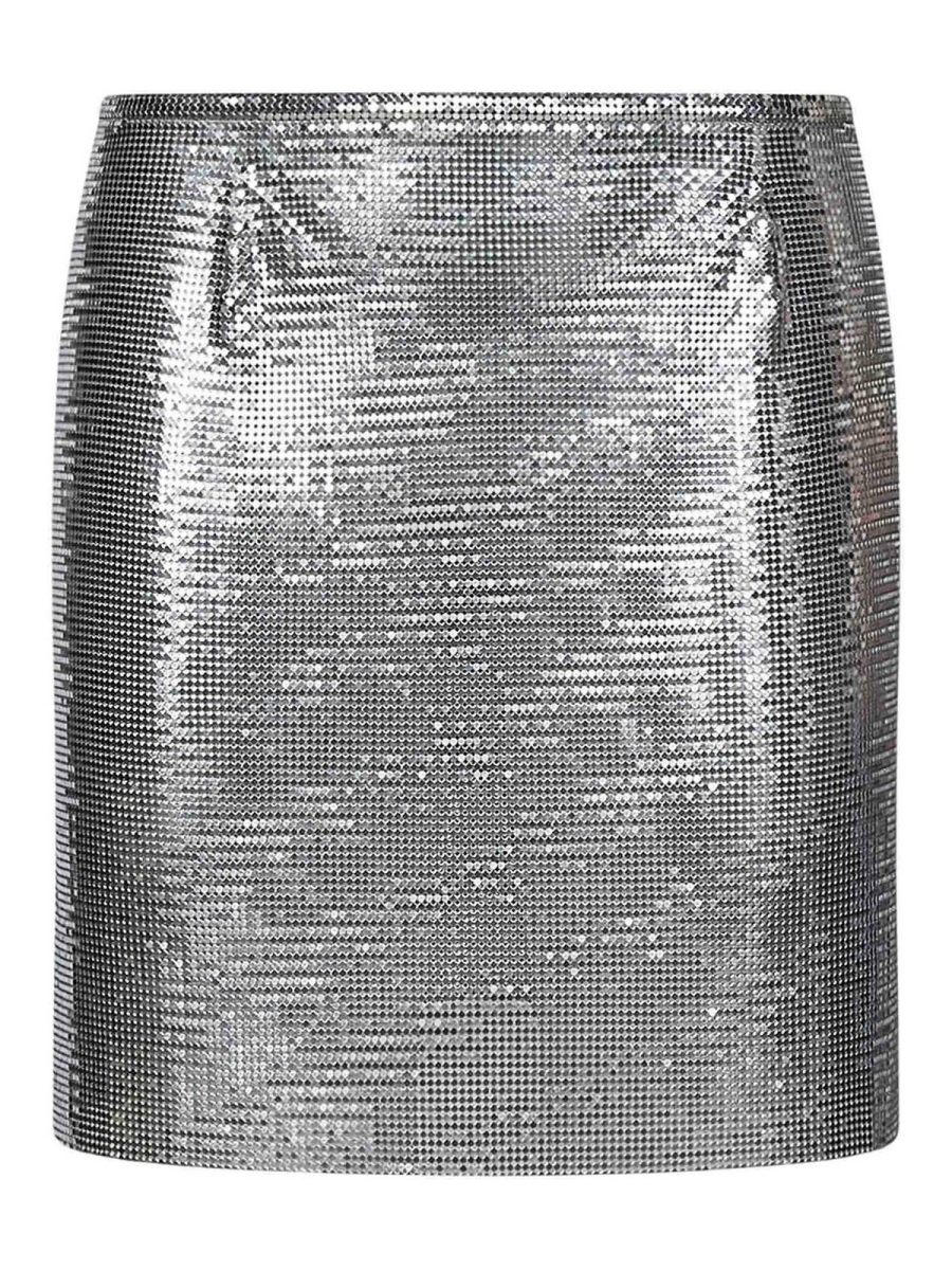 Rabanne Mini Jupe - Argent