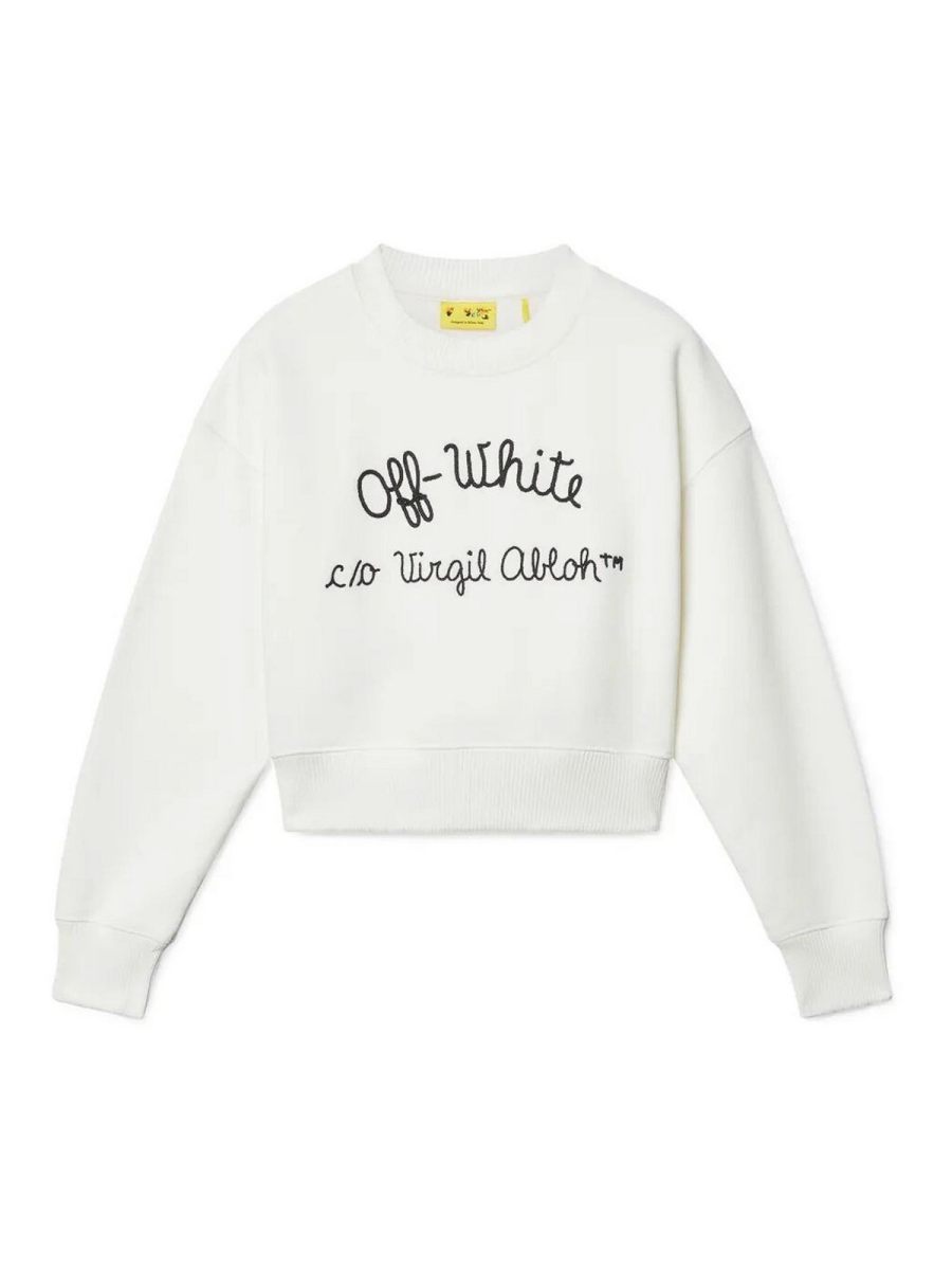 Off-White Pull Col Rond - Blanc