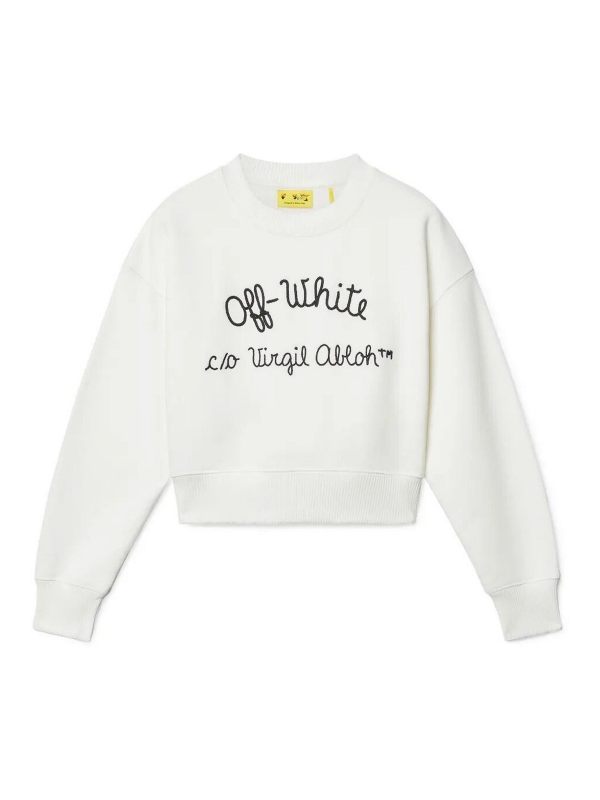 Off-White Pull Col Rond - Blanc