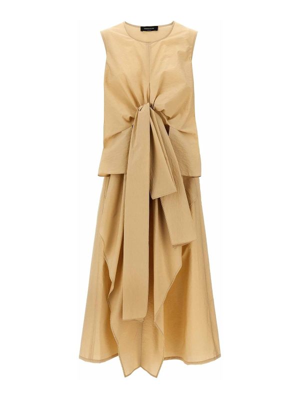 Fabiana Filippi Robe Au Genou - Beige