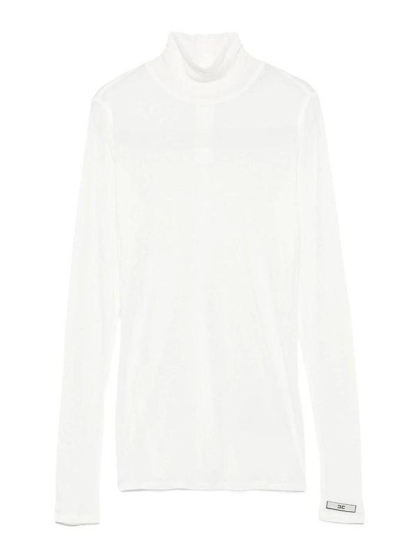 Elisabetta Franchi Pull Col Rond - Blanc