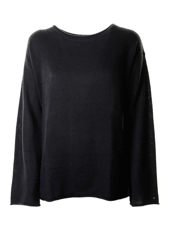 Tommy Hilfiger Pull Col Bateau - Bleu