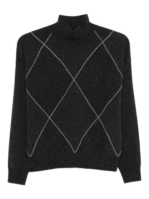 Peserico Pull Col Rond - Gris