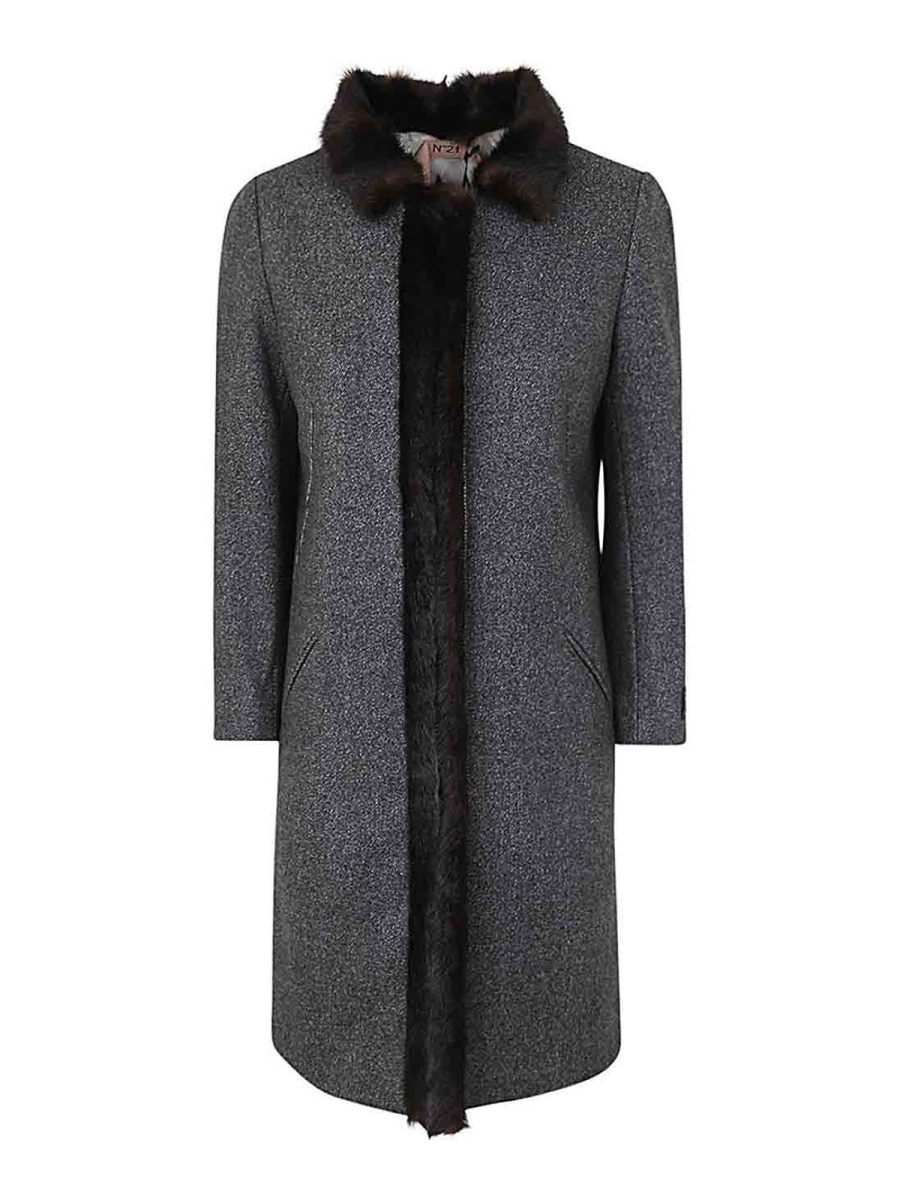N°21 Manteau Court - Gris
