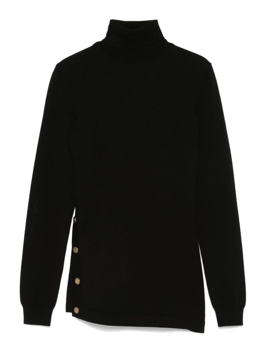 Elisabetta Franchi Pull Col Rond - Noir