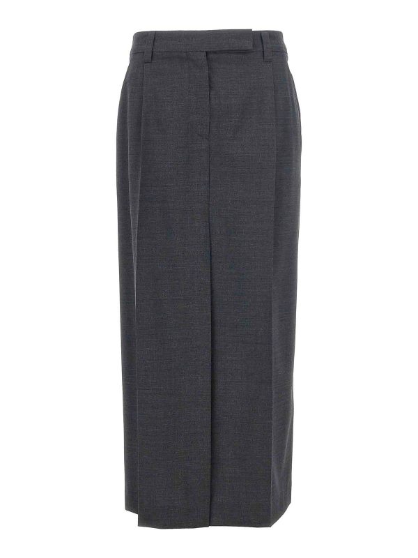 Brunello Cucinelli Jupe Longue - Gris