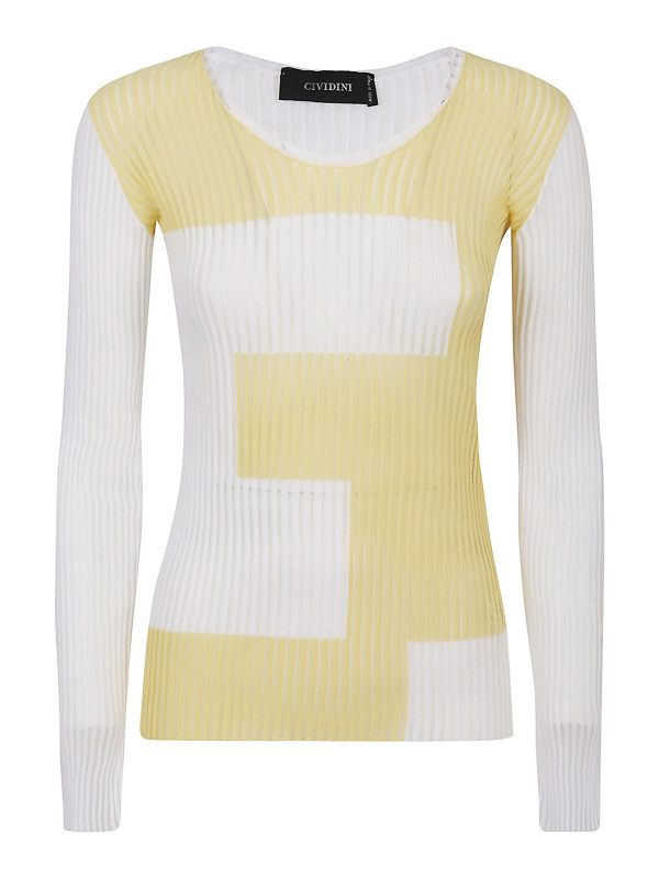 Cividini Pull Col Rond - Blanc