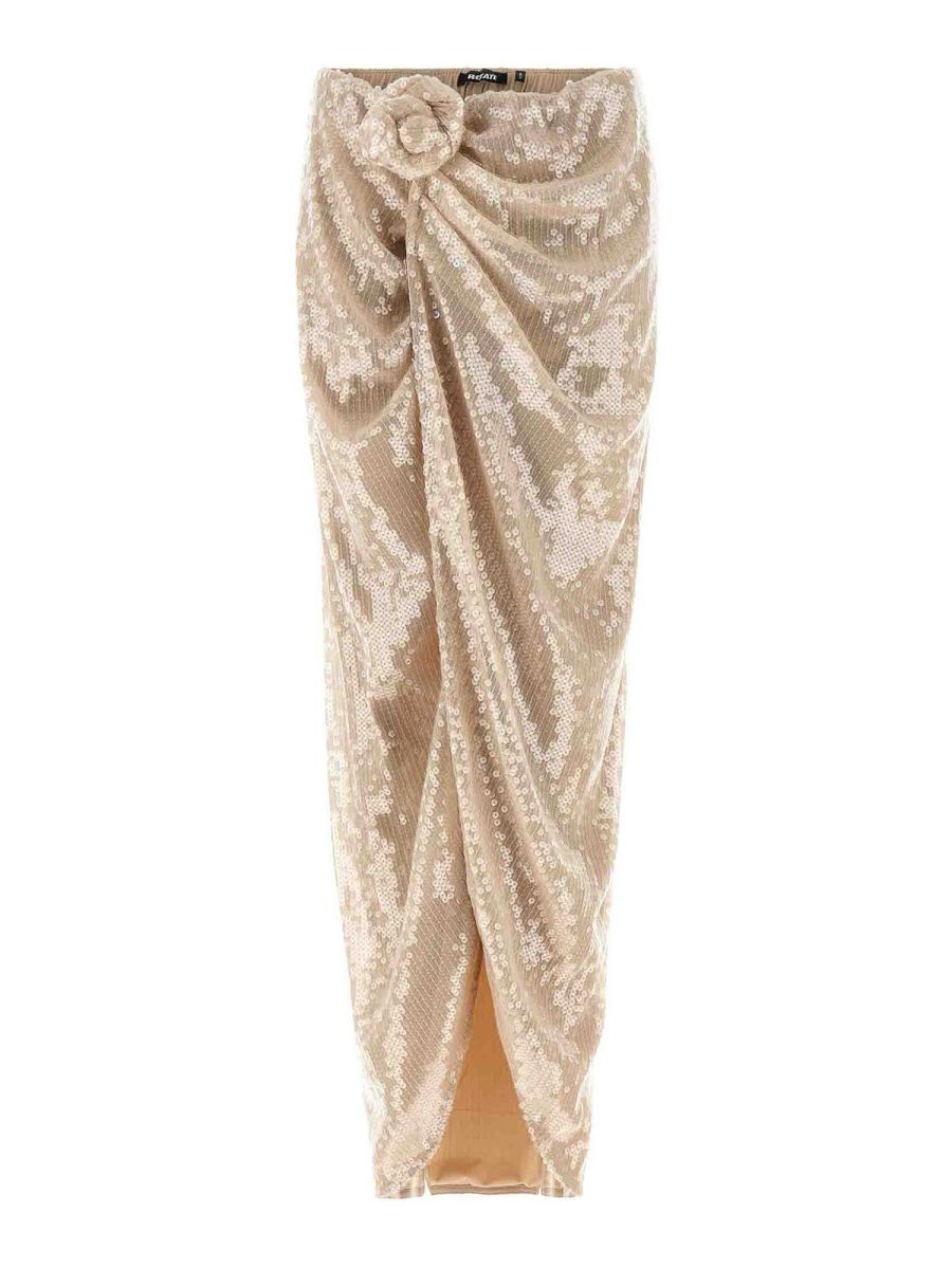 Rotate Birger Christensen Jupe Midi - Beige