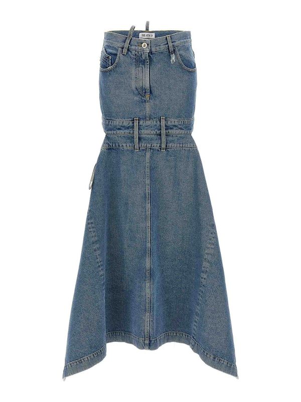 The Attico Jupe Midi - Bleu Clair
