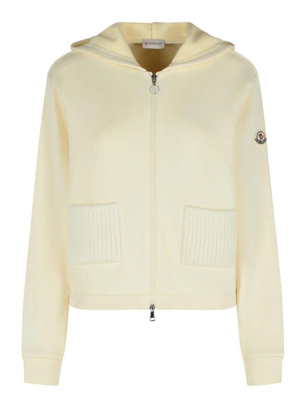 Moncler Sweat-Shirts - Crème