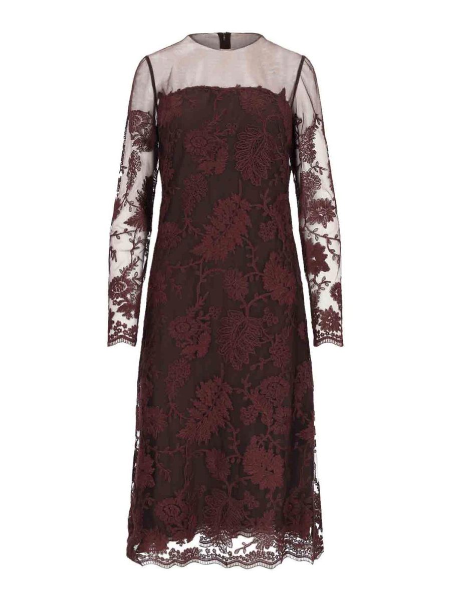 Ermanno Scervino Robe Au Genou - Rouge