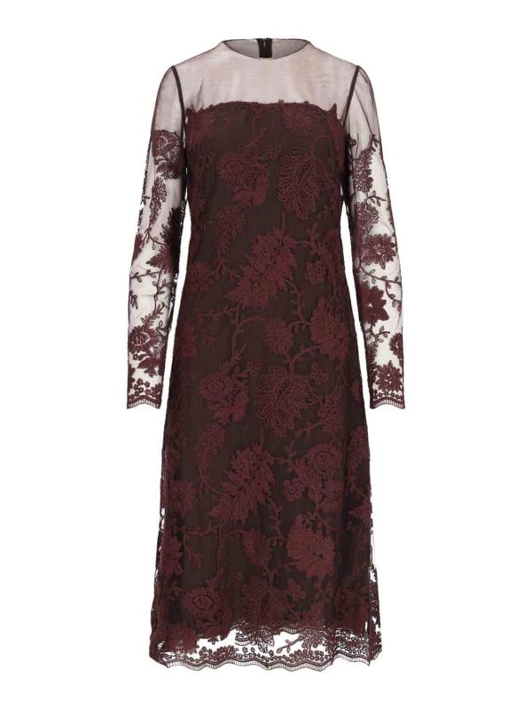 Ermanno Scervino Robe Au Genou - Rouge